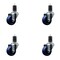 Service Caster 3'' Solid Poly Wheel Swivel 1-5/8'' Expanding Stem Caster Set, 4PK SCC-EX20S314-SPUS-158-4 - alternate 1